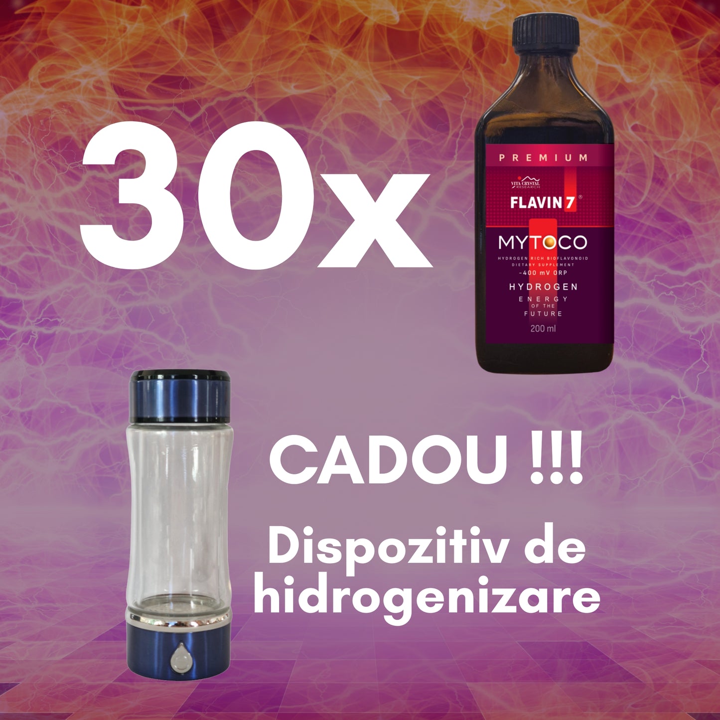 Flavin7 Mytoco Premium 30x200 ml + CADOU! Disp. de hidrogenizare
